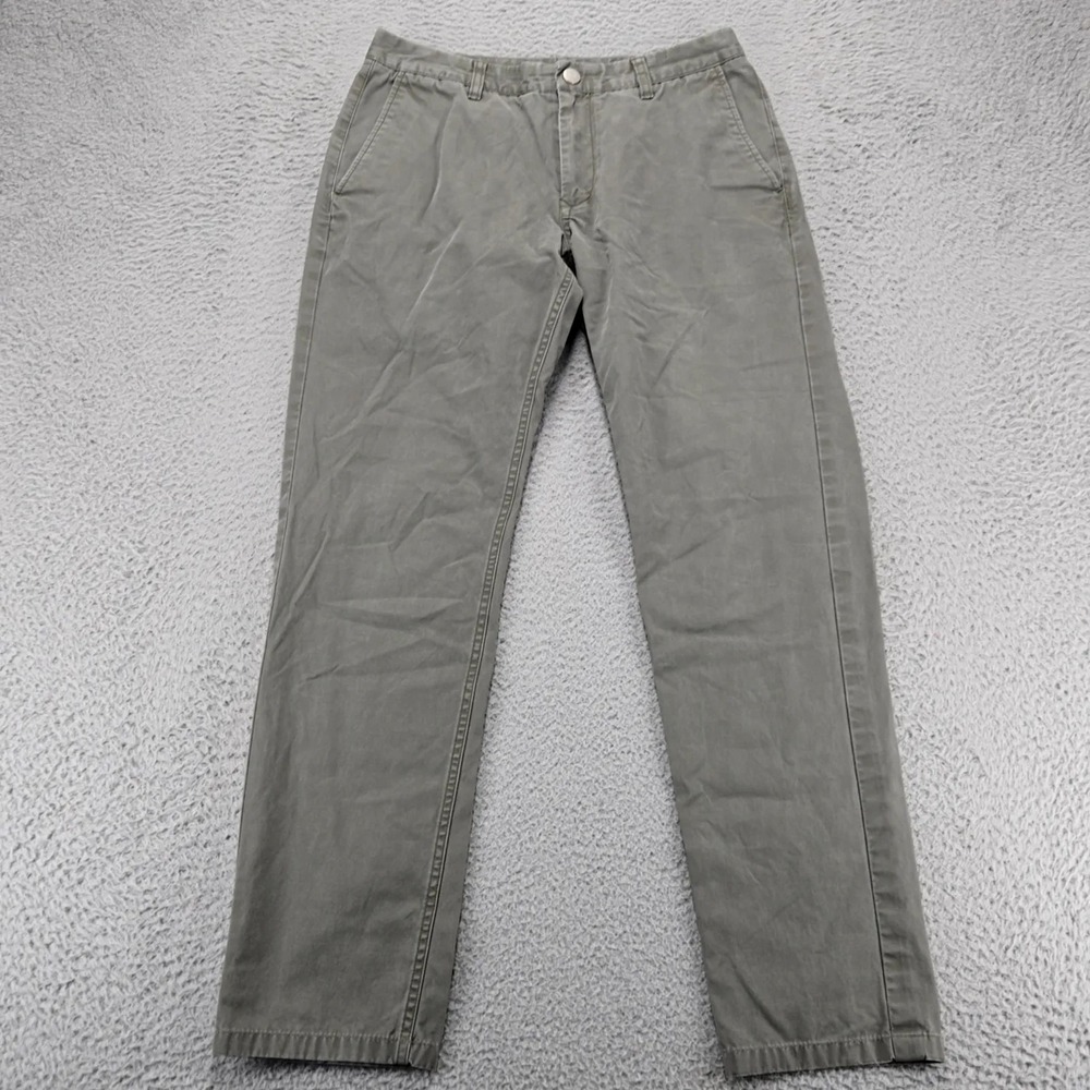 Bonobos Pants Mens 32x32 Green Slim Fit Twill Chino Flat Front Mid Rise